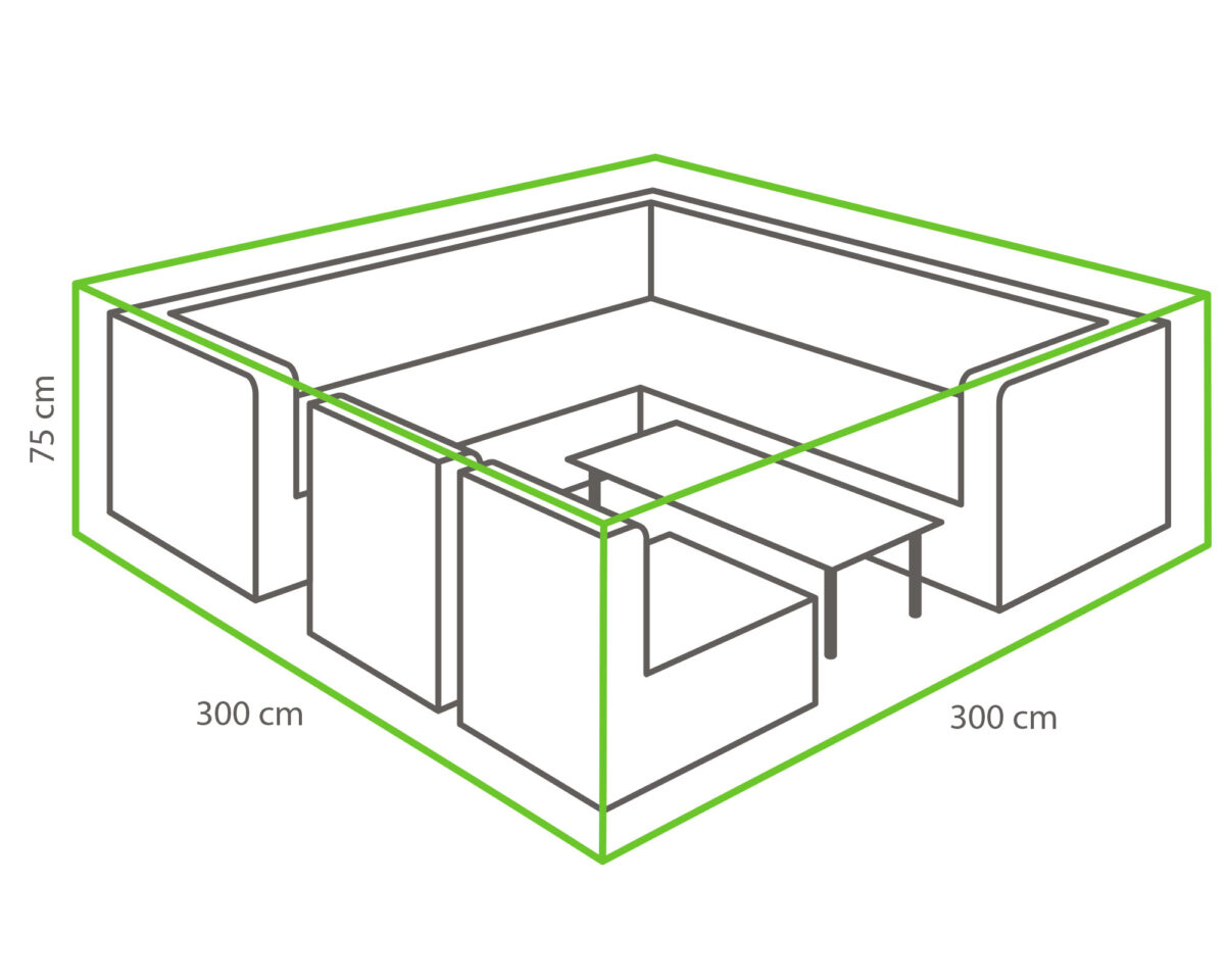 Winza loungeset beschermhoes 300x300x75cm