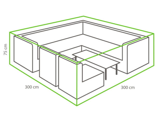 Winza loungeset beschermhoes 300x300x75cm