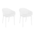 Siësta Sky Dining Tuinstoel Wit 2 x