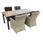 Hartman Comino Alonso 5-delige diningset 180x90cm