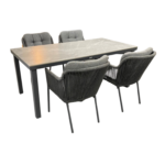 Hartman Comino Cairo rope 5-delige diningset 180x90cm