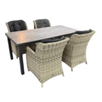 Hartman Comino Mallorca 5-delige diningset 180x90cm Grey