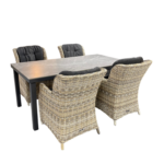 Hartman Comino Mallorca 5-delige diningset 180x90cm Naturel