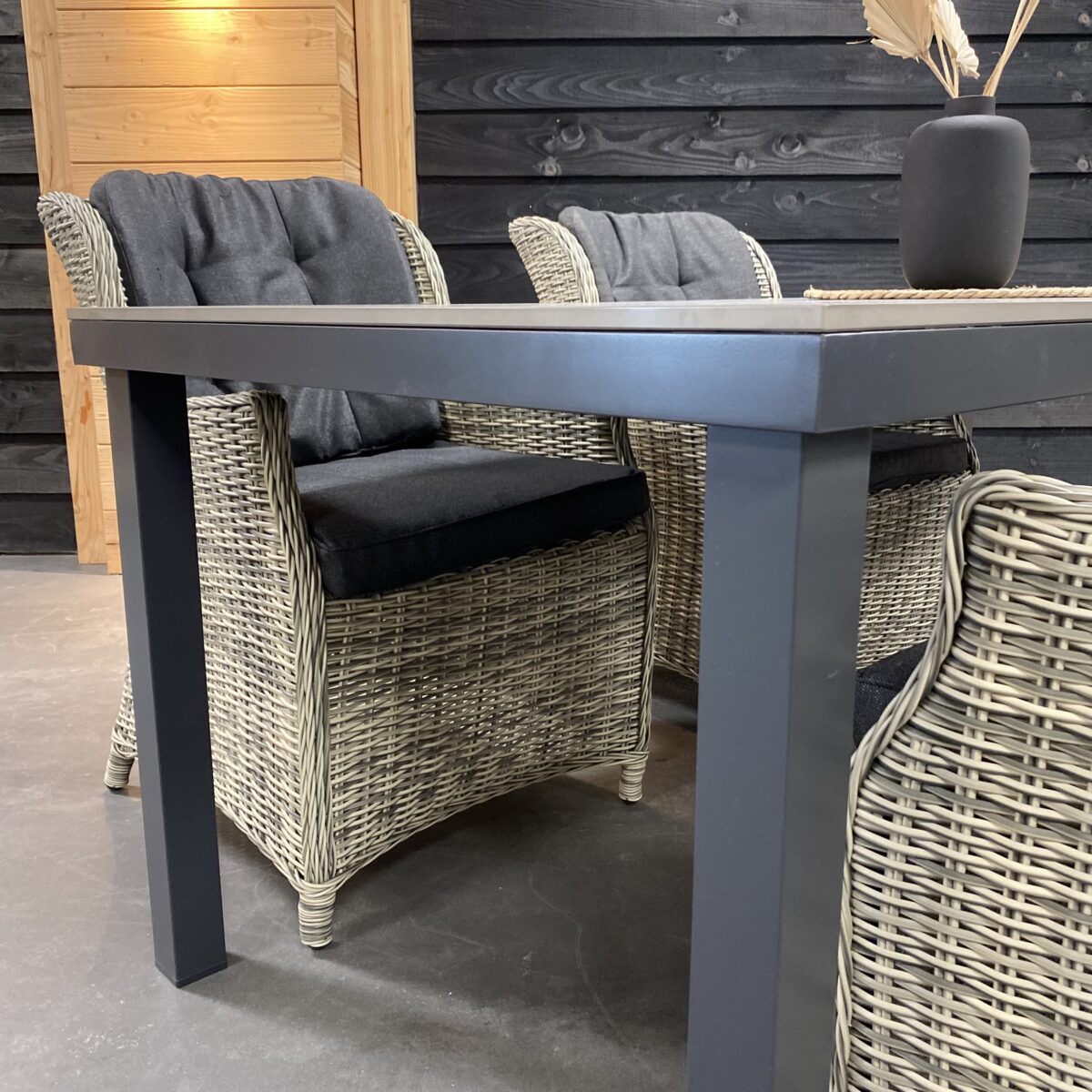 Hartman Comino Mallorca 5-delige diningset 180x90cm Grey - Afbeelding 3