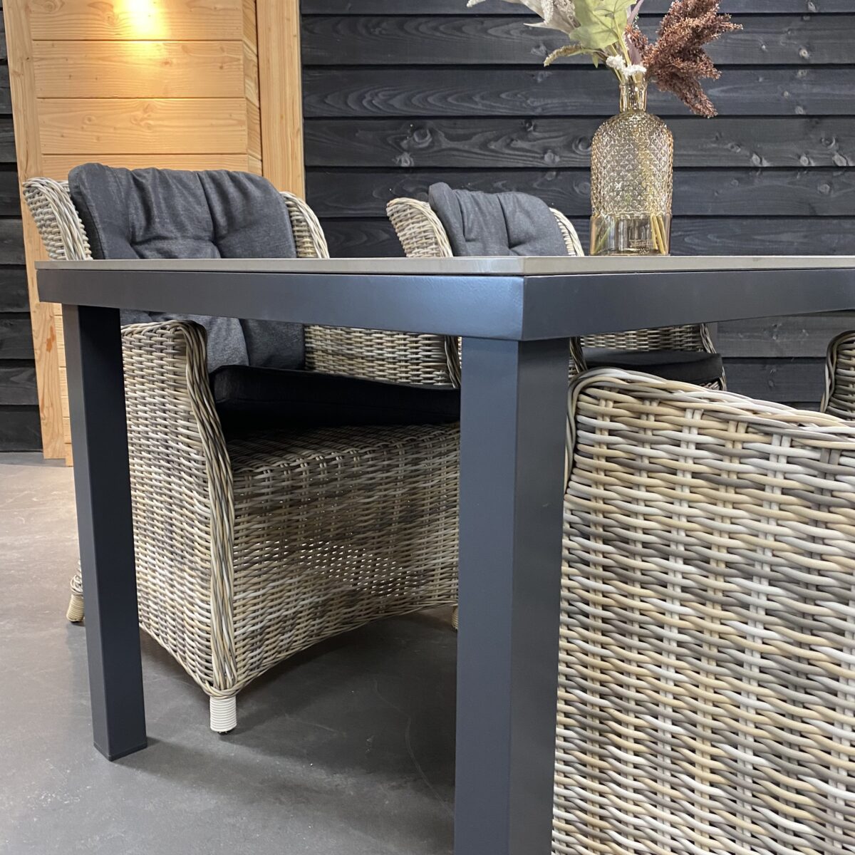 Hartman Comino Mallorca 5-delige diningset 180x90cm Naturel - Afbeelding 3