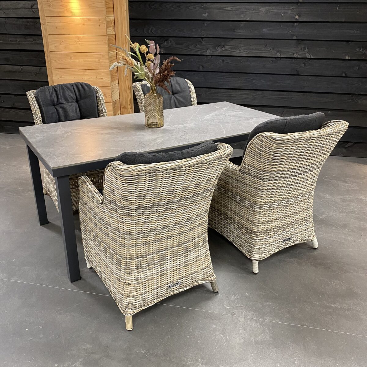 Hartman Comino Mallorca 5-delige diningset 180x90cm Naturel - Afbeelding 2