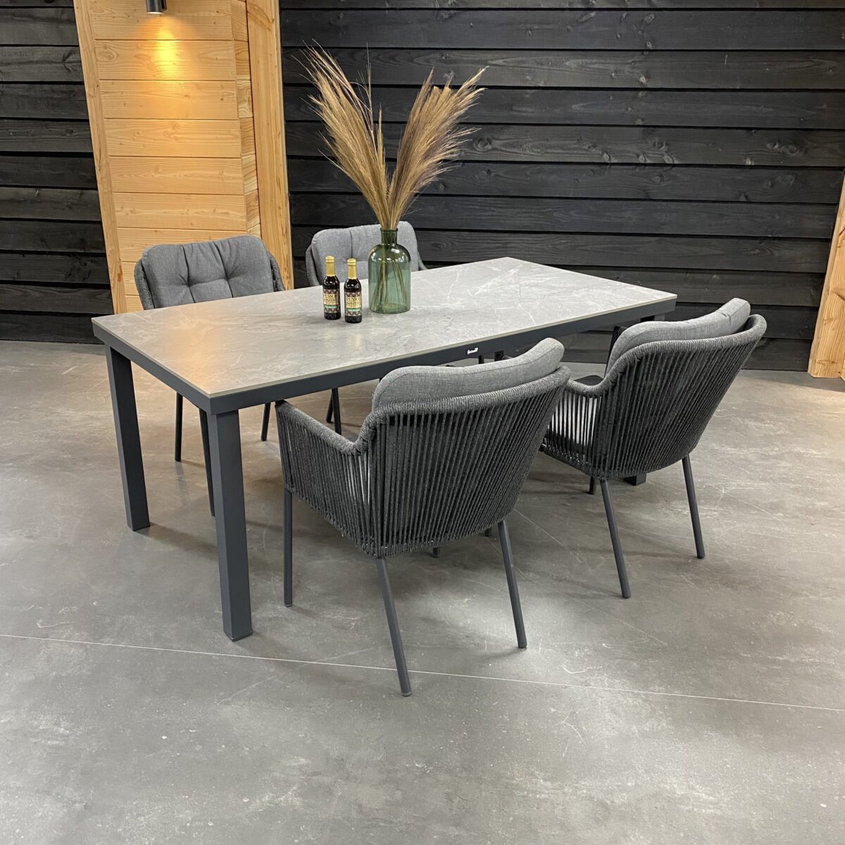 Hartman Comino Cairo rope 5-delige diningset 180x90cm - Afbeelding 2