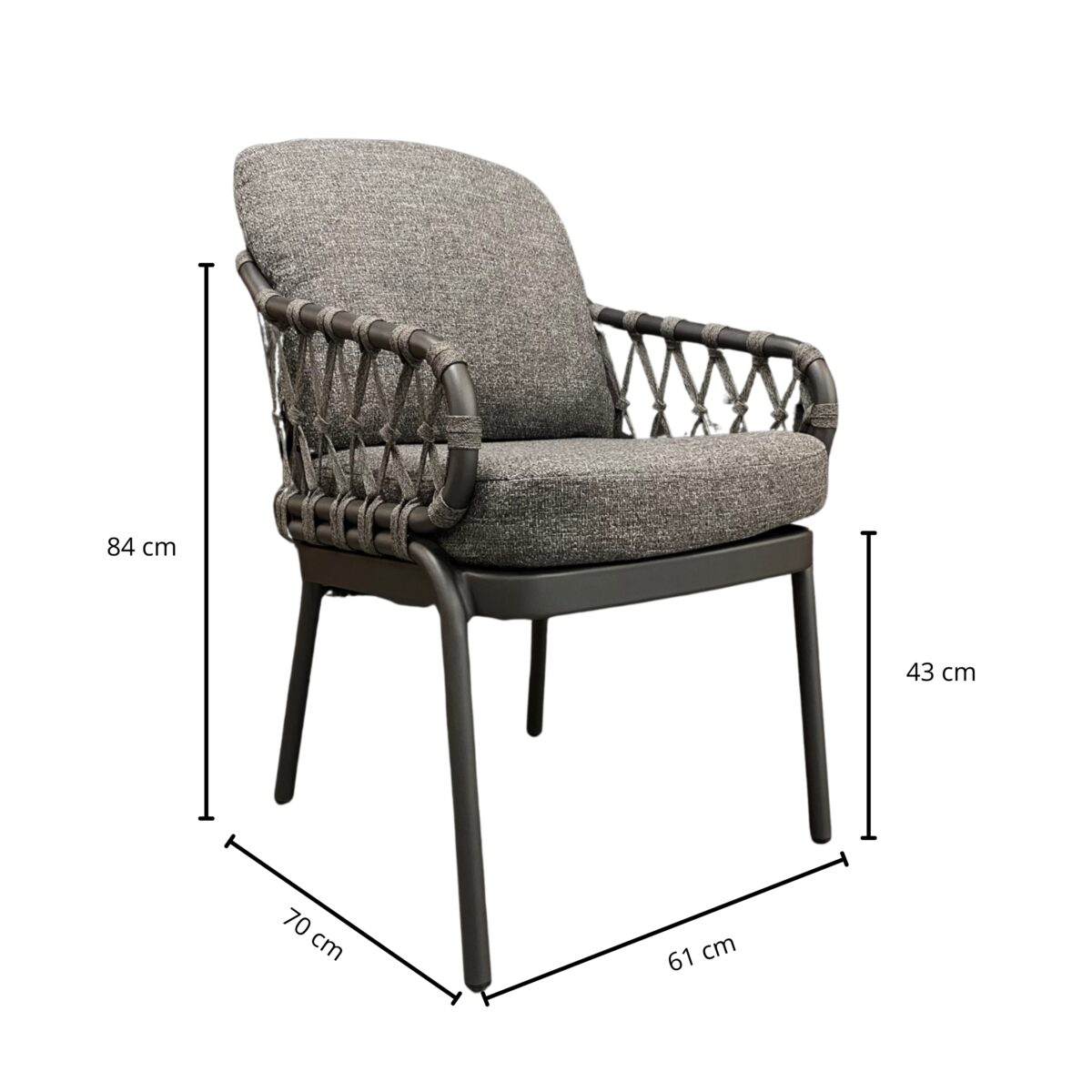 Tierra Natal dining tuinstoel Charcoal - Afbeelding 2