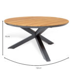 Tierra Omnigo dining tafel 150cmØ Teak - Afbeelding 2