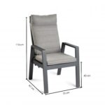 Tierra Queens verstelbare dining tuinstoel - Afbeelding 2