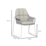 Tierra Rivera dining tuinstoel Creme wit - Afbeelding 2