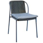 Yoi Vedella dining tuinstoel Dark Grey zonder armleuning