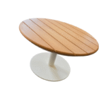 KJ Tuinmeubelen Ibiza sidetable 60cmØ Teak/White - Afbeelding 4