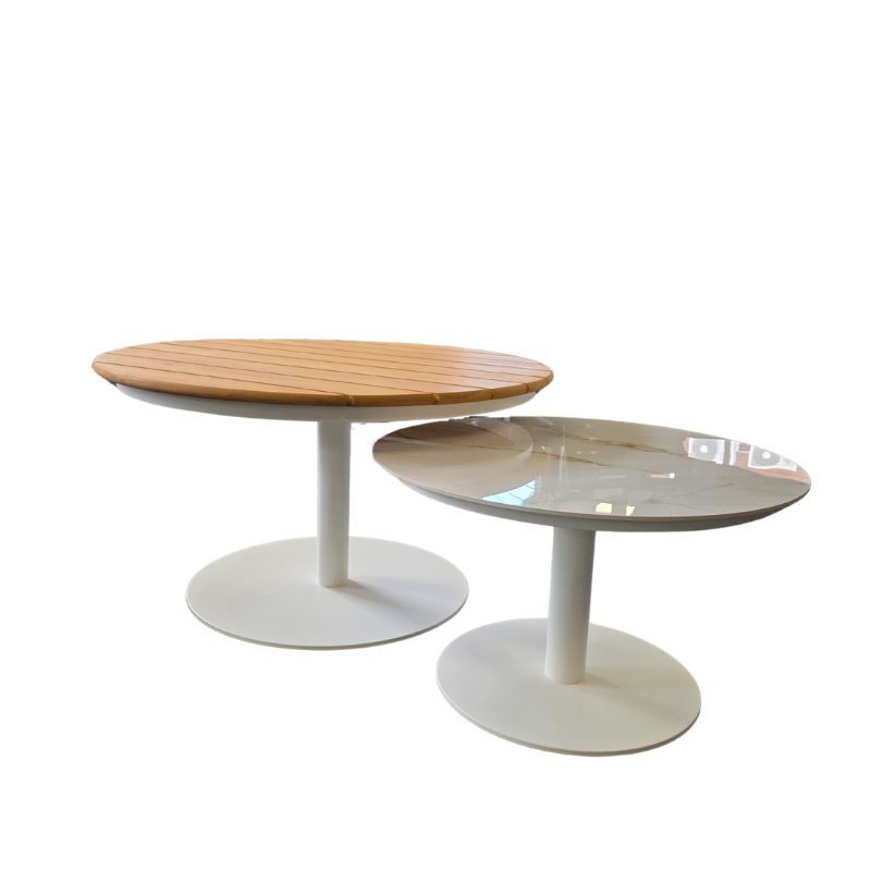 KJ Tuinmeubelen Ibiza sidetable combiset 1 White