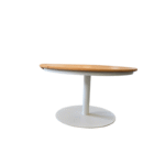 KJ Tuinmeubelen Ibiza sidetable 80cmØ Teak/White