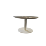 KJ Tuinmeubelen Ibiza sidetable 80cmØ Sintered stone/White