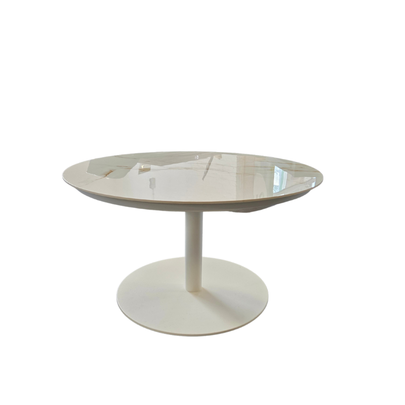 KJ Tuinmeubelen Ibiza sidetable Sintered stone/White