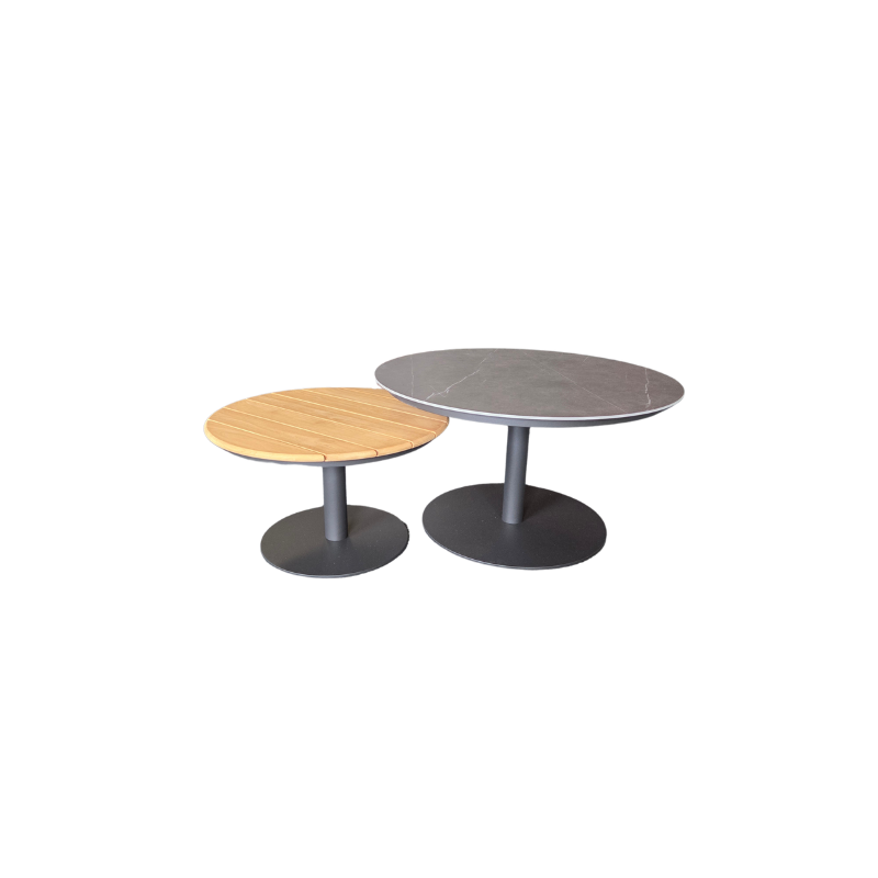 KJ Tuinmeubelen Ibiza sidetable combiset 2 Grey