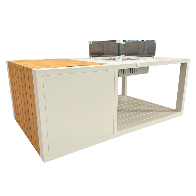 KJ Tuinmeubelen Porto coffeetable with firepit White