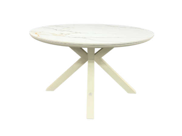 KJ Tuinmeubelen Havana Rond dining tafel 125Øcm White