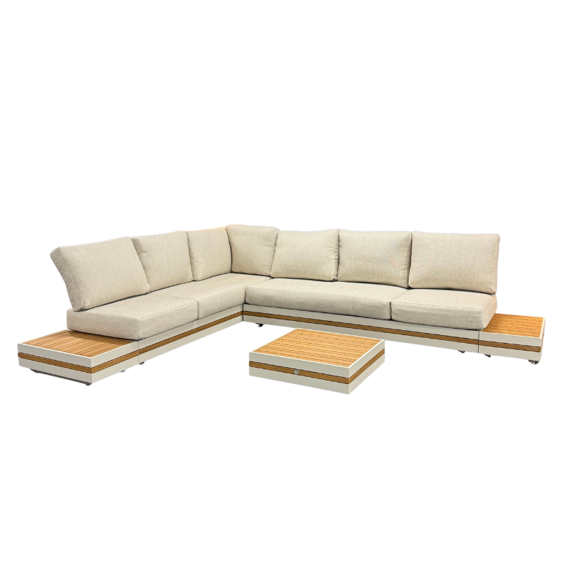 KJ Tuinmeubelen Santander Island Flexset Creme wit