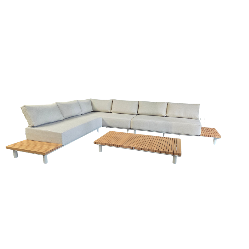 KJ Tuinmeubelen Allure Loungeset Creme wit