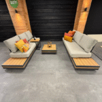 KJ Tuinmeubelen Santander Island Flexset met Firepit tafel Soft Grey - Afbeelding 20