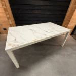 KJ Tuinmeubelen Havana dining tafel 180x100cm White - Afbeelding 3