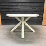 KJ Tuinmeubelen Havana Rond dining tafel 125Øcm White - Afbeelding 5