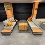 KJ Tuinmeubelen Santander Island Flexset met Firepit tafel Soft Grey - Afbeelding 22